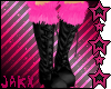 JX Black/Pink Fur Boots