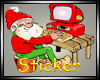 Santa on Pc Sticker anim