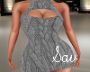 Gray Cut-Out Dress