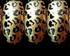 Nails Gold Leopard