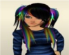 Black & Rainbow Hair