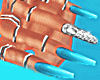 Aqua Nails + Rings