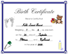 Kalebs Birth Certificate