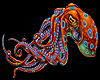 "CM" Octopus Neck Tattoo
