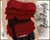 Strapless Ruffle Top~Red