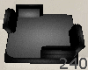 Black/Grey Square Couch