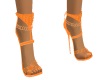 Orange high heel sandals