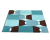 BLUE AND BROWN RUG