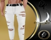 White Ripped Pants M