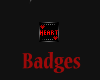 -X-Heart Badge