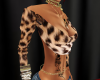 leopard naked back top