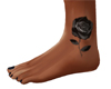 Black Rose foot Tattoo