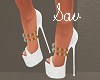 White Jewel Heels