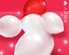 White + Red Mix. Balloon