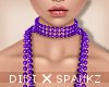 !D!Purple Pearl Necklace