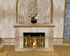 Golden feather fireplace