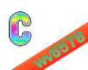 The letter C (Rainbow)