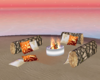 Beach bonfire