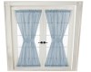Blue Curtain French Door