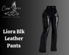 Liora Blk Leather Pants