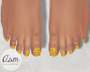 A! Golden Glitter Toes