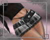 Plaid Skull Skirt B&W