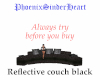 Reflective couch black