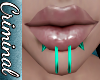 F| Teal Chin Spikes/Ring