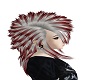 silver red punk hair
