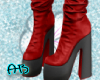 [AB]Red Leather Boots