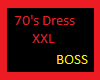 70's dress red black xxl