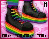 Rainbow Hitops w Socks M