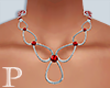 Silver Red Necklace