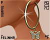 Gold Hoops Butterfly