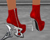 JB Red Zippered Heels