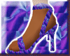 purple silk spiked heels