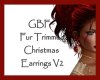 GBF~Fur Trim Red Earring