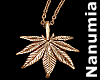 necklace gold leaf