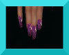 FA purple glitter nails