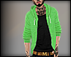 T* Lime Open Hoodie