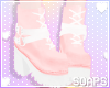 +Buckle Boots Pink