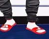 Flip's/Socks Red/Wht AJ