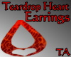 Teardrop Heart Earrings