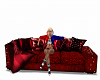 Red Print Couch