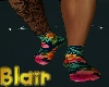 [B] M Flowered Socks