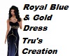 Royal Blue & Gold Dress