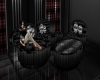 (DiMir)CLUB COUCH- BLACK