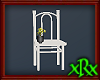 Chair w/Flower Pot White