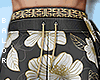 ♛ Gold Floral Shorts.