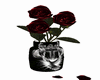 Graveyard dark red roses